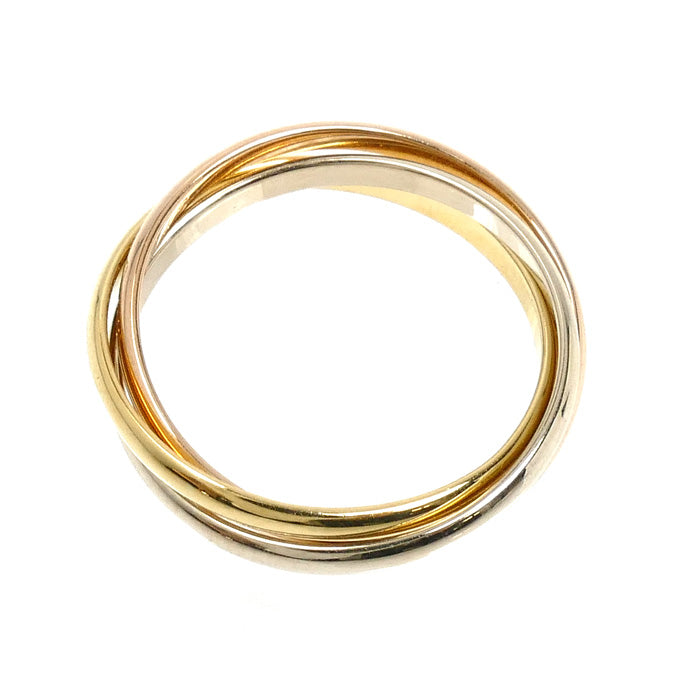 CARTIER カルティエ K18YG/PG/WG トリニティ XS les must de Cartier リング・指輪 12号 52 3.5g レディース【中古】【美品】
