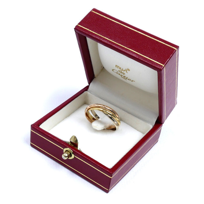 CARTIER カルティエ K18YG/PG/WG トリニティ XS les must de Cartier リング・指輪 12号 52 3.5g レディース【中古】【美品】
