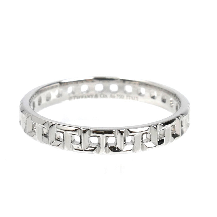 TIFFANY&Co. ティファニー K18WG ホワイトゴールド Tトゥルーナロー リング・指輪 62508027 21号 3.6g メンズ【中古】【美品】