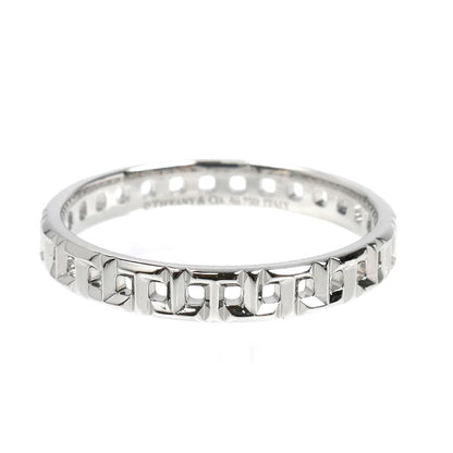 TIFFANY&Co. ティファニー K18WG ホワイトゴールド Tトゥルーナロー リング・指輪 62508027 21号 3.6g メンズ【中古】【美品】