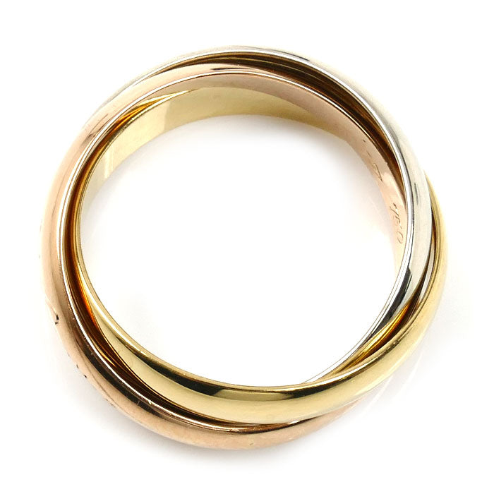 CARTIER カルティエ K18YG/PG/WG トリニティ les must de cartier リング・指輪 12号 52 7.7g レディース【中古】【美品】