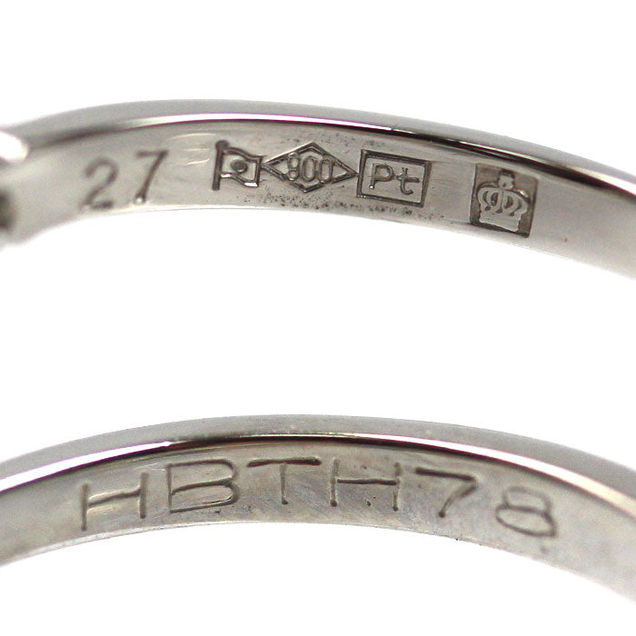 ROYAL ASSCHER ロイヤル・アッシャー Pt900プラチナ ダイヤ リング・指輪 ダイヤモンド0.27ct 9号 2.2g レディース【中古】【美品】