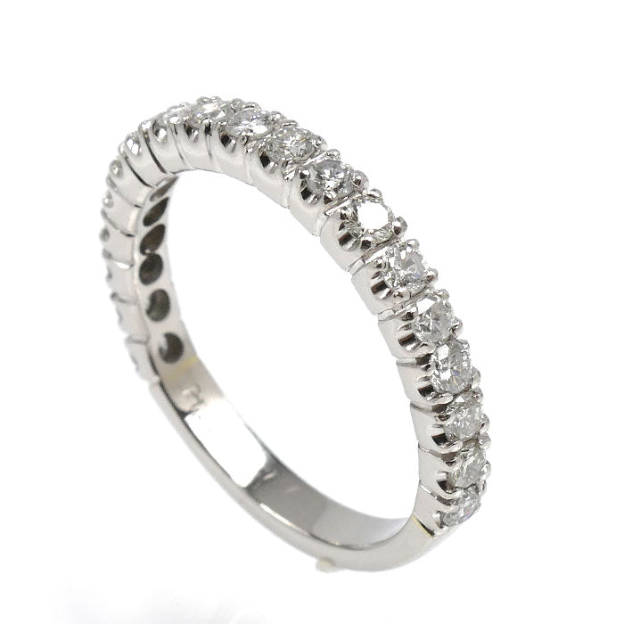 Pt900プラチナ ハーフエタニティ リング・指輪 ダイヤモンド1.00ct 18.5号 5.0g レディース【中古】