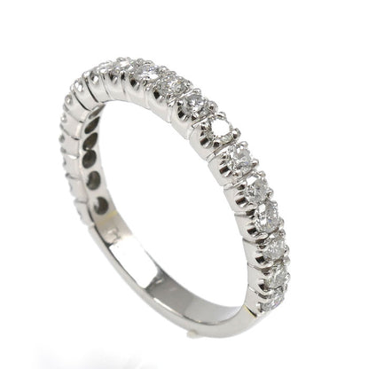 Pt900プラチナ ハーフエタニティ リング・指輪 ダイヤモンド1.00ct 18.5号 5.0g レディース【中古】