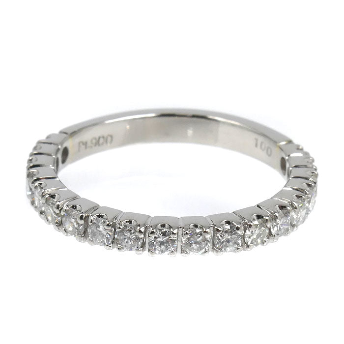 Pt900プラチナ ハーフエタニティ リング・指輪 ダイヤモンド1.00ct 18.5号 5.0g レディース【中古】