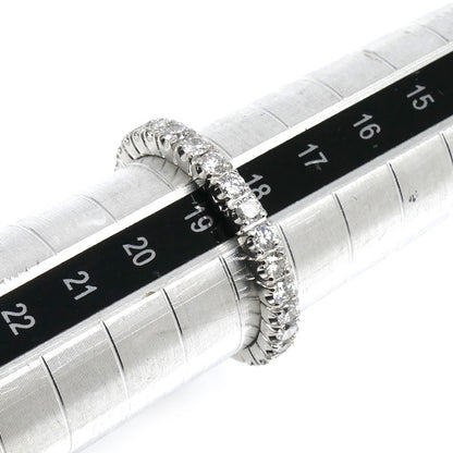 Pt900プラチナ ハーフエタニティ リング・指輪 ダイヤモンド1.00ct 18.5号 5.0g レディース【中古】