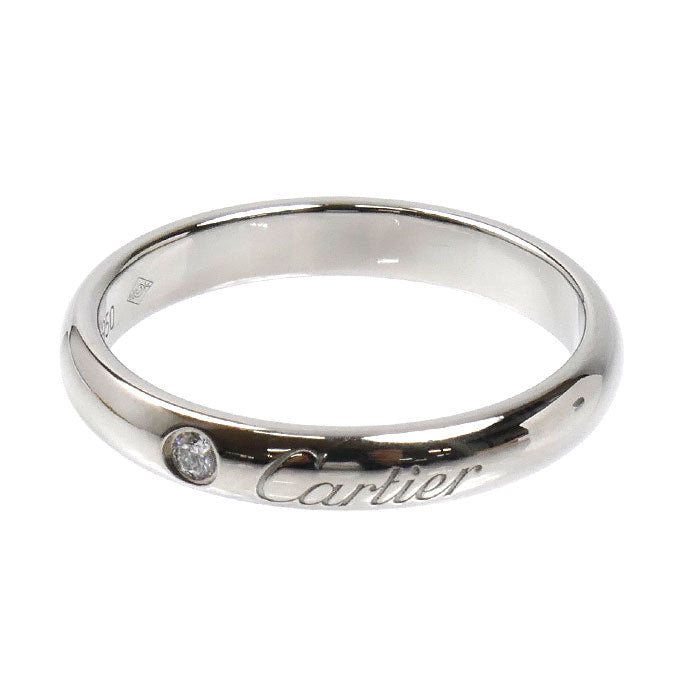 CARTIER カルティエ Pt950プラチナ Cドゥ カルティエ ウェディング 1Pダイヤ リング・指輪 B4232252 ダイヤモンド 12号 52 4.3g レディース【中古】【美品】