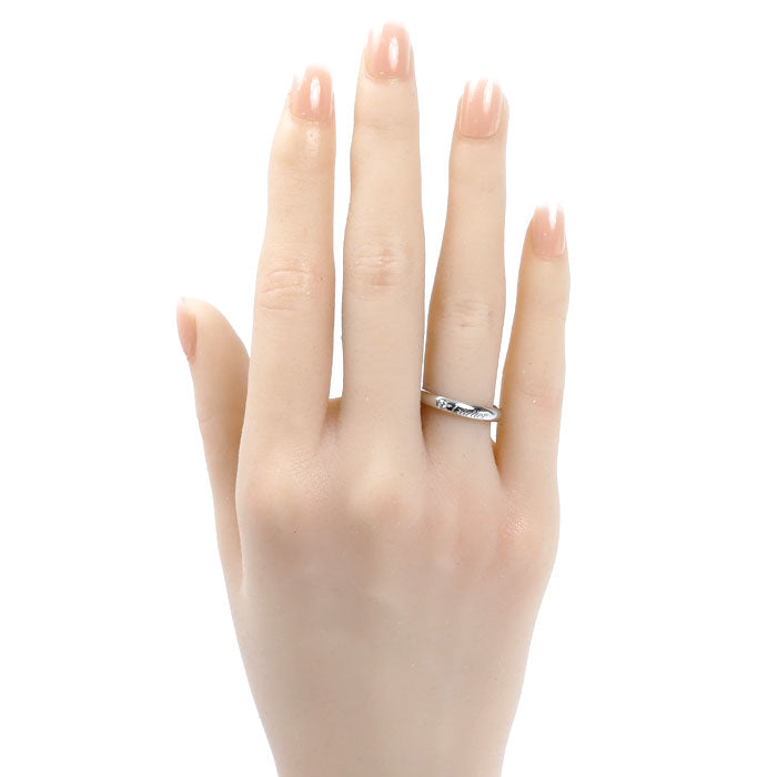 CARTIER カルティエ Pt950プラチナ Cドゥ カルティエ ウェディング 1Pダイヤ リング・指輪 B4232252 ダイヤモンド 12号 52 4.3g レディース【中古】【美品】