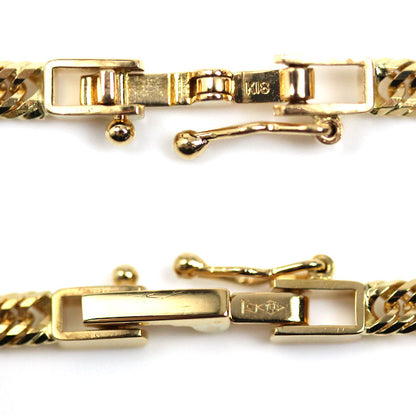 K18YG イエローゴールド アンクレット 喜平12面トリプルカット 6.3g 23cm ブレスレット ユニセックス【中古】