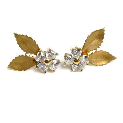 STAR JEWELRY スタージュエリー K18YG イエローゴールド ピアス キュービックジルコニア 4.0g レディース【中古】