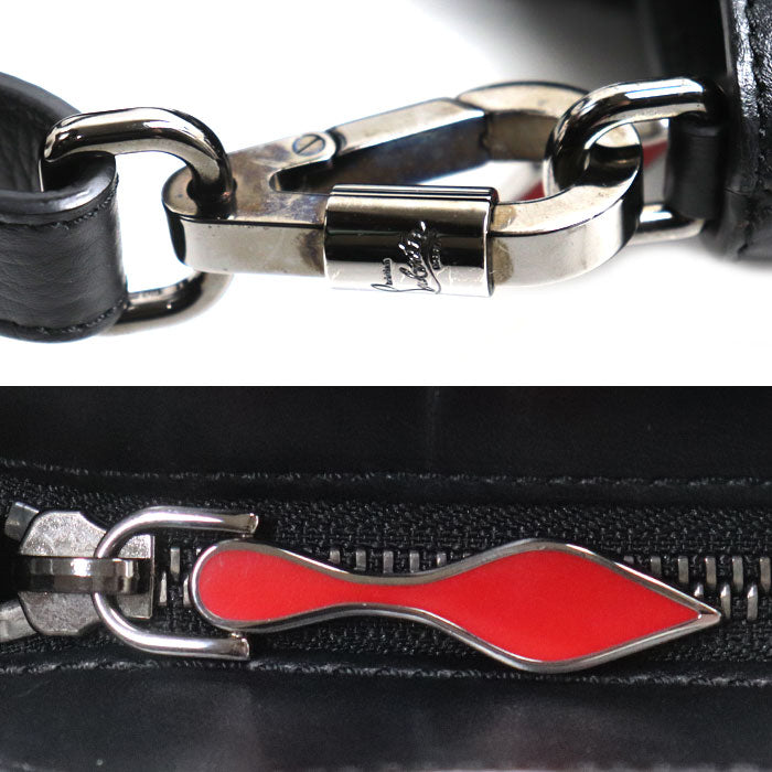 Christian Louboutin クリスチャンルブタン エロイーズ スモール スタッズ 2Wayショルダーバッグ ブラック 1165154 レディース【中古】