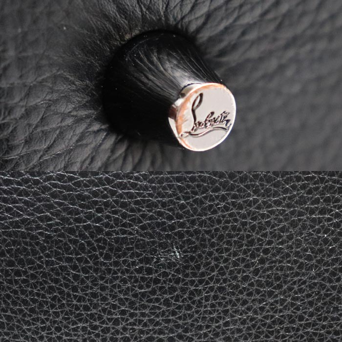 Christian Louboutin クリスチャンルブタン エロイーズ スモール スタッズ 2Wayショルダーバッグ ブラック 1165154 レディース【中古】