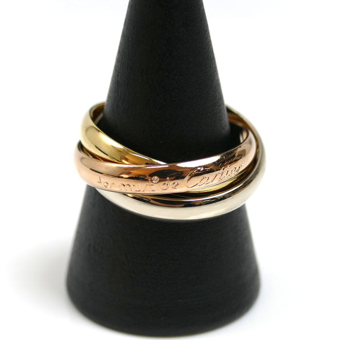 CARTIER カルティエ K18YG/PG/WG トリニティ les must de cartier リング・指輪 16号 56 9.0g レディース【中古】【美品】