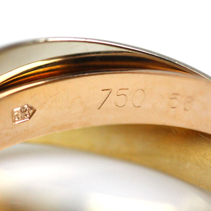 CARTIER カルティエ K18YG/PG/WG トリニティ les must de cartier リング・指輪 16号 56 9.0g レディース【中古】【美品】