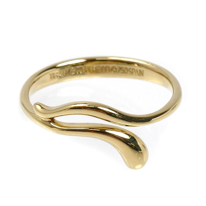 TIFFANY&Co. ティファニー K18YG イエローゴールド ティアドロップ フリーフォーム リング・指輪 12号 2.7g レディース【中古】【美品】