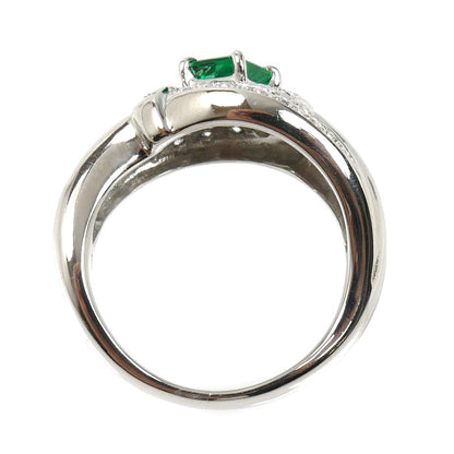 TASAKI タサキ Pt900プラチナ エメラルド ダイヤ リング・指輪 エメラルド0.34ct ダイヤモンド0.25ct 8号 8.1g レディース【中古】【美品】