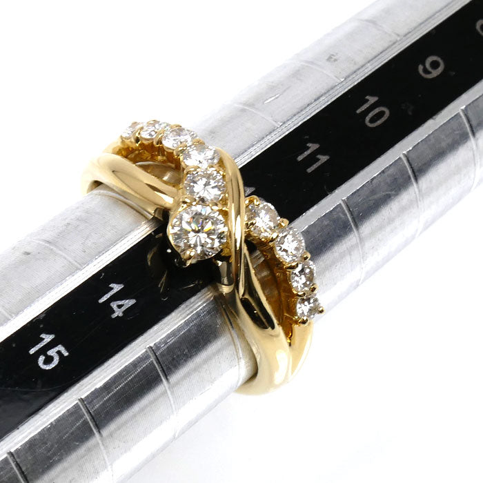 SEIKO JEWELRY K18YG イエローゴールド ダイヤ リング・指輪 ダイヤモンド0.60ct 12号 5.1g レディース【中古】【美品】