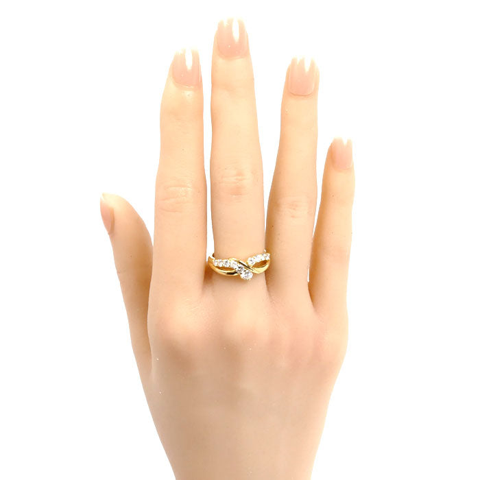SEIKO JEWELRY K18YG イエローゴールド ダイヤ リング・指輪 ダイヤモンド0.60ct 12号 5.1g レディース【中古】【美品】