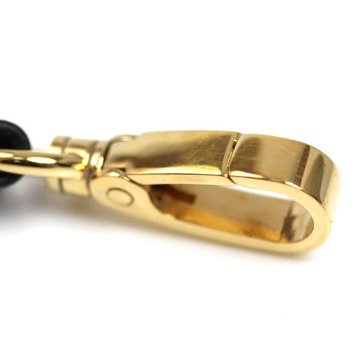 MIUMIU ミュウミュウ トリック キーリング キーホルダー ネイビー ブラック ゴールド 5TL510_ACRT_F0G52 レディース【中古】【美品】