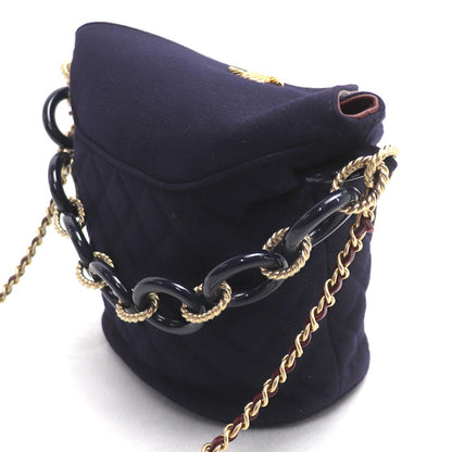CHANEL シャネル パリハンブルク チェーンショルダー ショルダーバッグ ネイビー A57868 レディース【中古】