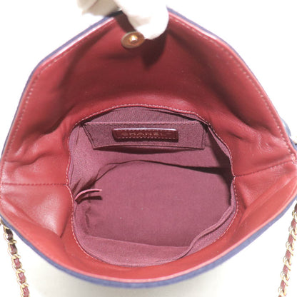 CHANEL シャネル パリハンブルク チェーンショルダー ショルダーバッグ ネイビー A57868 レディース【中古】
