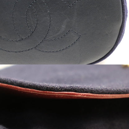 CHANEL シャネル パリハンブルク チェーンショルダー ショルダーバッグ ネイビー A57868 レディース【中古】