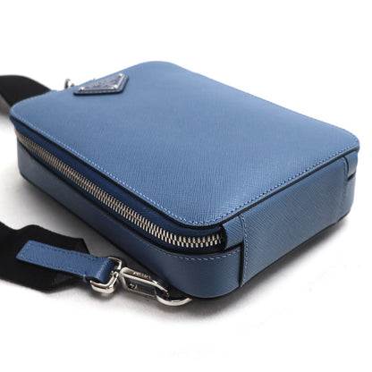 PRADA プラダ ブリック サフィアーノ ワンショルダー ボディバッグ ブルー 2VZ106 メンズ【中古】【美品】