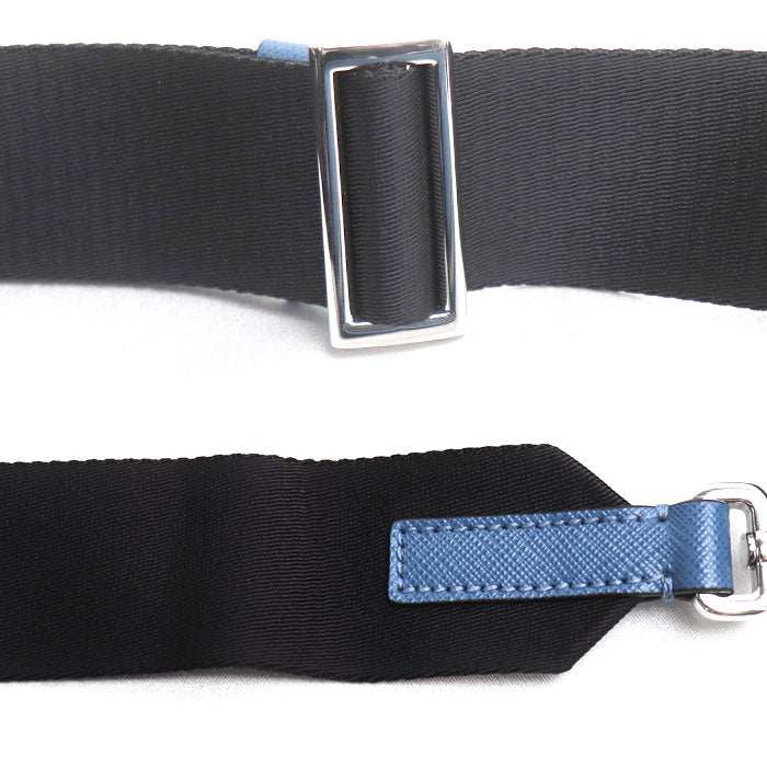 PRADA プラダ ブリック サフィアーノ ワンショルダー ボディバッグ ブルー 2VZ106 メンズ【中古】【美品】