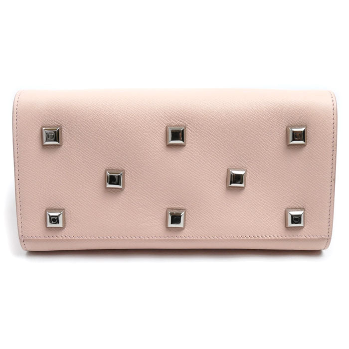 Salvatore Ferragamo サルヴァトーレフェラガモ Studio Box Bag XS 2Wayショルダーバッグ ピンク 211424 レディース【中古】【美品】