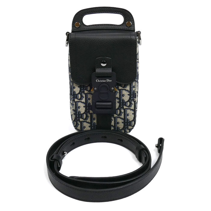 Dior ディオール サドル バーティカルポーチ オブリーク ジャガード ショルダーバッグ 2ADCA446YKS H27FE メンズ【中古】【極美品】