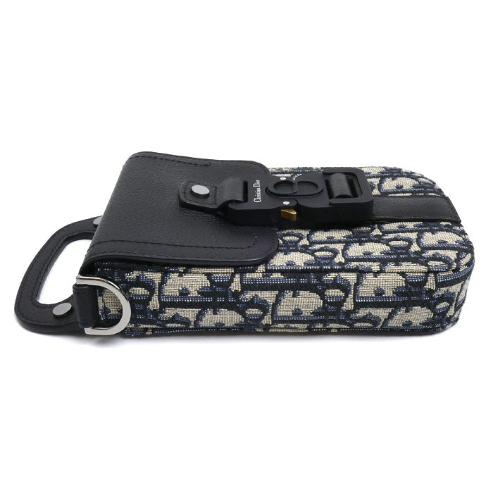 Dior ディオール サドル バーティカルポーチ オブリーク ジャガード ショルダーバッグ 2ADCA446YKS H27FE メンズ【中古】【極美品】