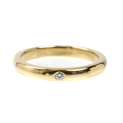 TIFFANY&Co. ティファニー K18YG イエローゴールド スタッキングバンド 1Pダイヤ リング・指輪 ダイヤモンド 12号 4.0g レディース【中古】【美品】