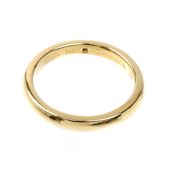 TIFFANY&Co. ティファニー K18YG イエローゴールド スタッキングバンド 1Pダイヤ リング・指輪 ダイヤモンド 12号 4.0g レディース【中古】【美品】