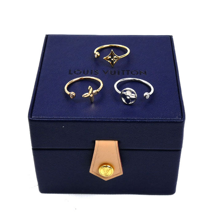 LOUIS VUITTON ルイ・ヴィトン K18YG/PG/WG バーグ モノグラム イディール ダイヤ リング・指輪 Q9F15F C63903 ダイヤモンド 12号 52 5.5g レディース【中古】【美品】