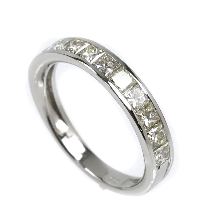 Pt900プラチナ ハーフエタニティ リング・指輪 ダイヤモンド1.00ct 12号 4.0g レディース【中古】