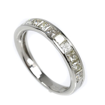 Pt900プラチナ ハーフエタニティ リング・指輪 ダイヤモンド1.00ct 12号 4.0g レディース【中古】