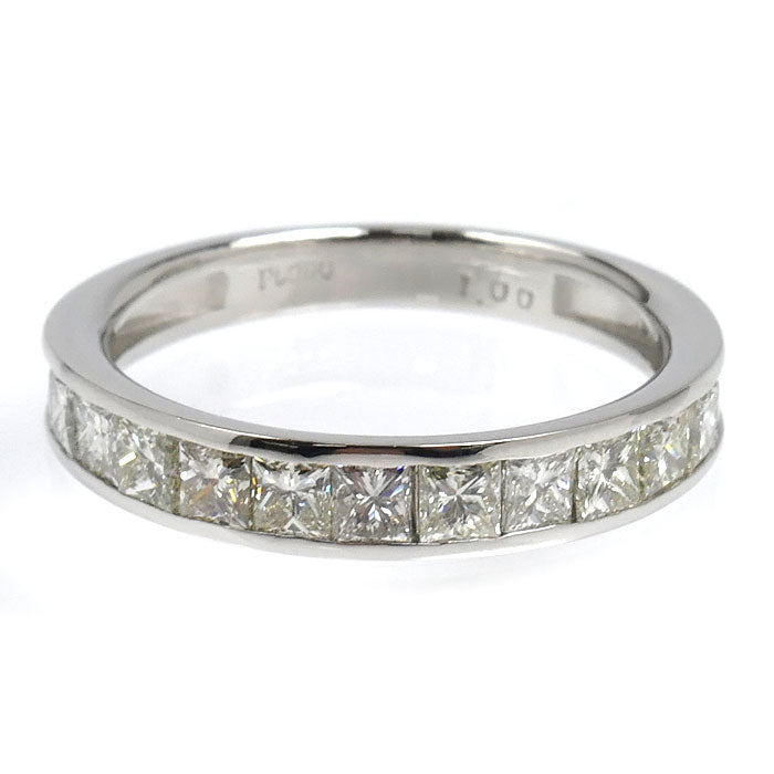 Pt900プラチナ ハーフエタニティ リング・指輪 ダイヤモンド1.00ct 12号 4.0g レディース【中古】