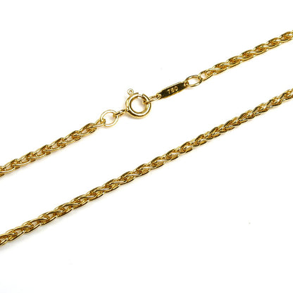 TIFFANY&Co. ティファニー K18YG イエローゴールド ツイスト ネックレス 15.6g 62cm ユニセックス【中古】