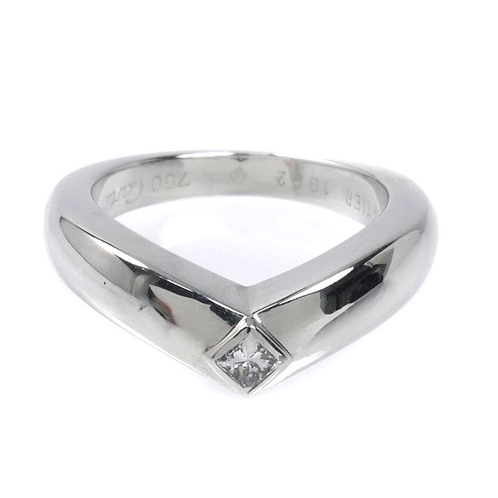 CARTIER カルティエ K18WG ホワイトゴールド トリアンドル ダイヤ リング・指輪 ダイヤモンド 8号 48 7.9g レディース【中古】