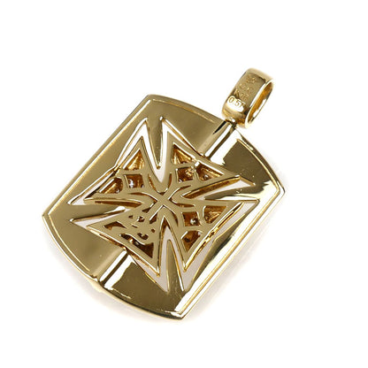 ゆきざき K18YG イエローゴールド グランクロワ 回転式 ペンダントトップ W50185.2.6.5 ダイヤモンド0.57ct 6.8g ユニセックス【中古】【美品】