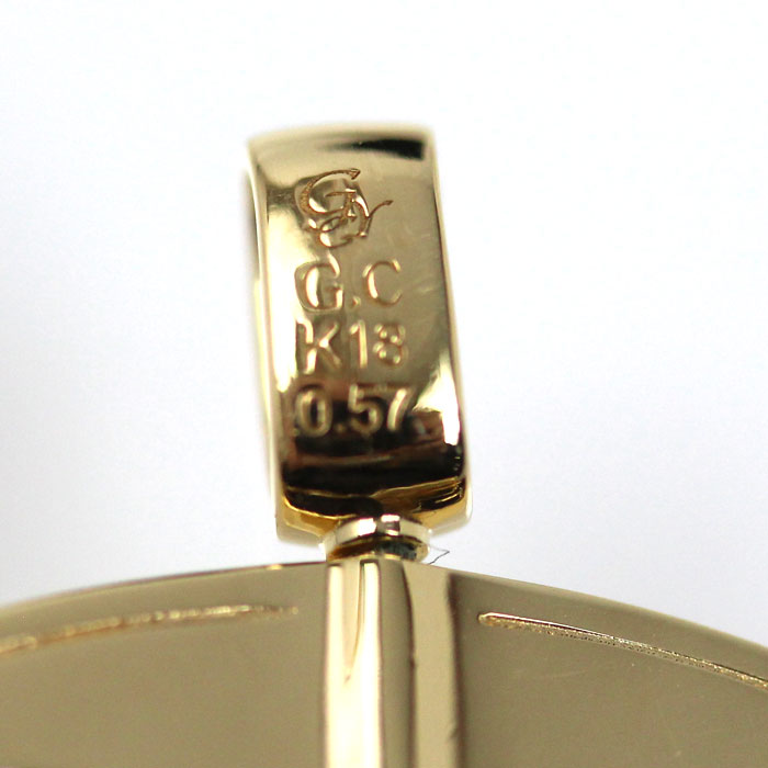 ゆきざき K18YG イエローゴールド グランクロワ 回転式 ペンダントトップ W50185.2.6.5 ダイヤモンド0.57ct 6.8g ユニセックス【中古】【美品】