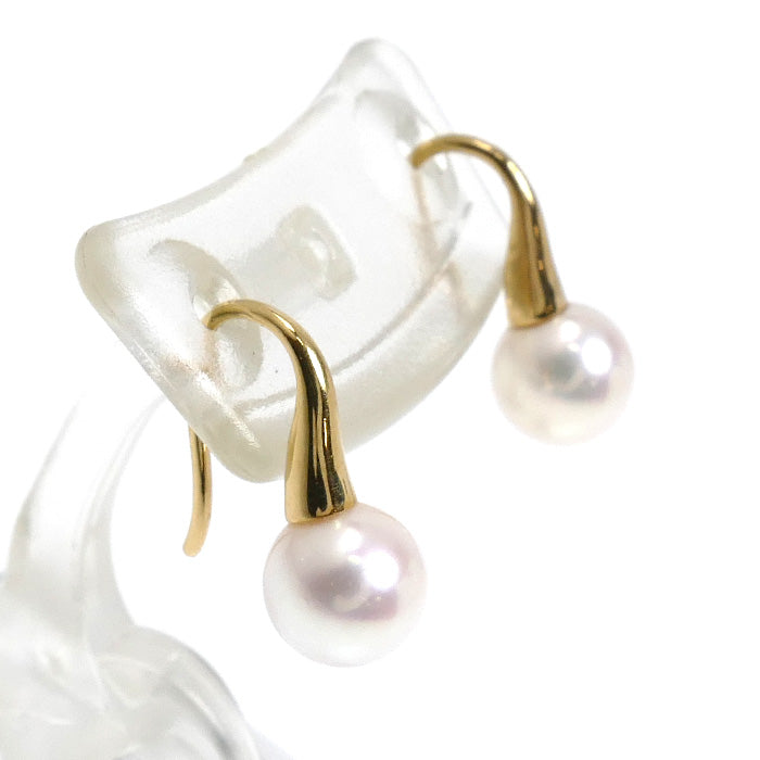 STAR JEWELRY スタージュエリー K18YG イエローゴールド ピアス アコヤパール約5.8mm 1.3g レディース【中古】【美品】
