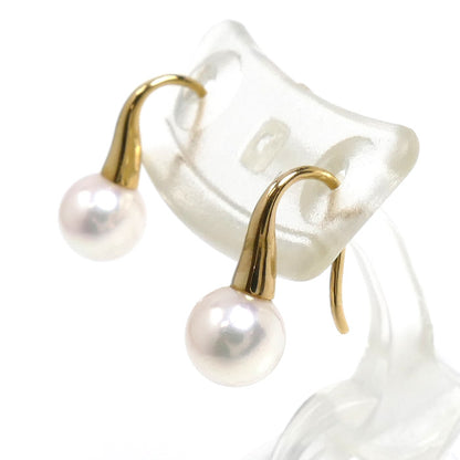 STAR JEWELRY スタージュエリー K18YG イエローゴールド ピアス アコヤパール約5.8mm 1.3g レディース【中古】【美品】