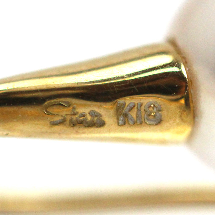 STAR JEWELRY スタージュエリー K18YG イエローゴールド ピアス アコヤパール約5.8mm 1.3g レディース【中古】【美品】