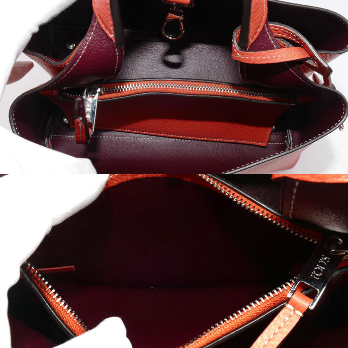 TOD’S トッズ Tタイムレス マイクロ 2Wayショルダーバッグ オレンジ XBWAPAEL000QRI レディース【中古】【美品】