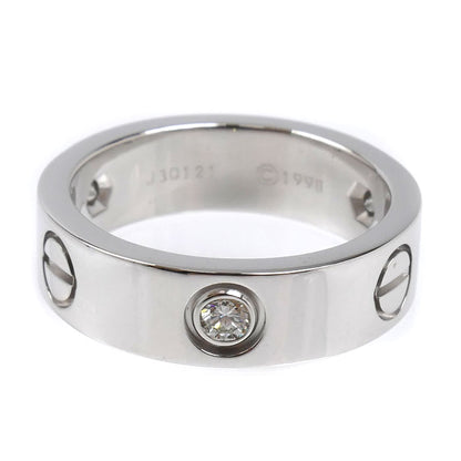 CARTIER カルティエ K18WG ホワイトゴールド ラブリング ハーフダイヤ リング・指輪 ダイヤモンド 12号 52 8.7g レディース【中古】【美品】