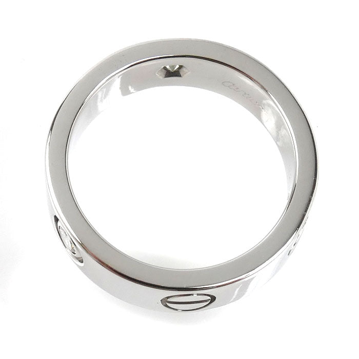 CARTIER カルティエ K18WG ホワイトゴールド ラブリング ハーフダイヤ リング・指輪 ダイヤモンド 12号 52 8.7g レディース【中古】【美品】