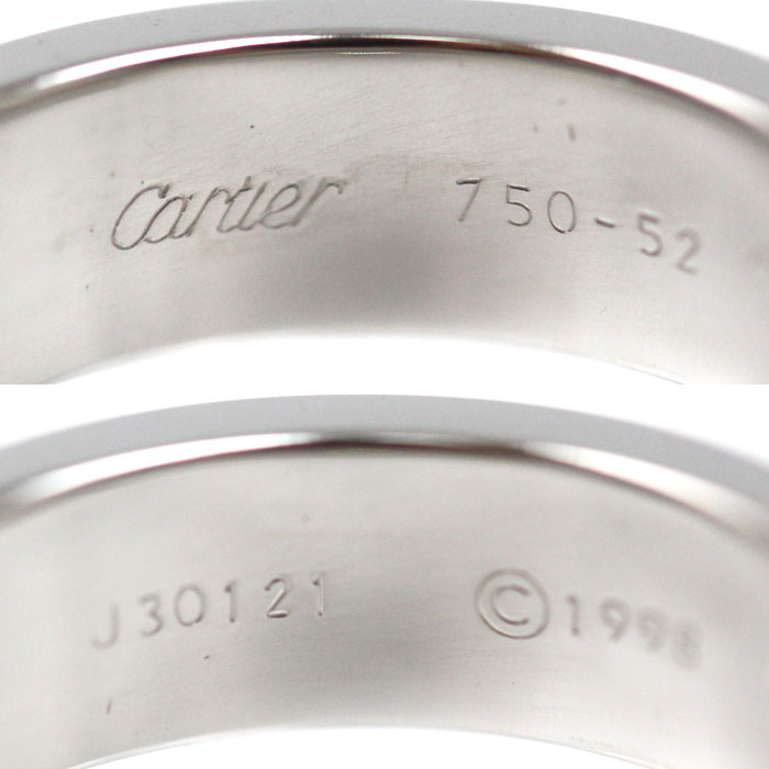 CARTIER カルティエ K18WG ホワイトゴールド ラブリング ハーフダイヤ リング・指輪 ダイヤモンド 12号 52 8.7g レディース【中古】【美品】