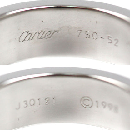 CARTIER カルティエ K18WG ホワイトゴールド ラブリング ハーフダイヤ リング・指輪 ダイヤモンド 12号 52 8.7g レディース【中古】【美品】