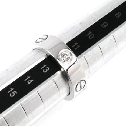 CARTIER カルティエ K18WG ホワイトゴールド ラブリング ハーフダイヤ リング・指輪 ダイヤモンド 12号 52 8.7g レディース【中古】【美品】
